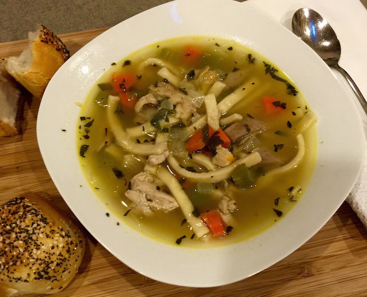 Turkey Noodle Soup the hungry bluebird