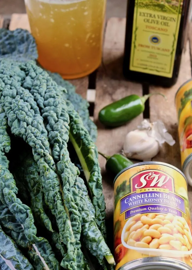Tuscan Kale and Cannellini Bean Soup photo of ingredients