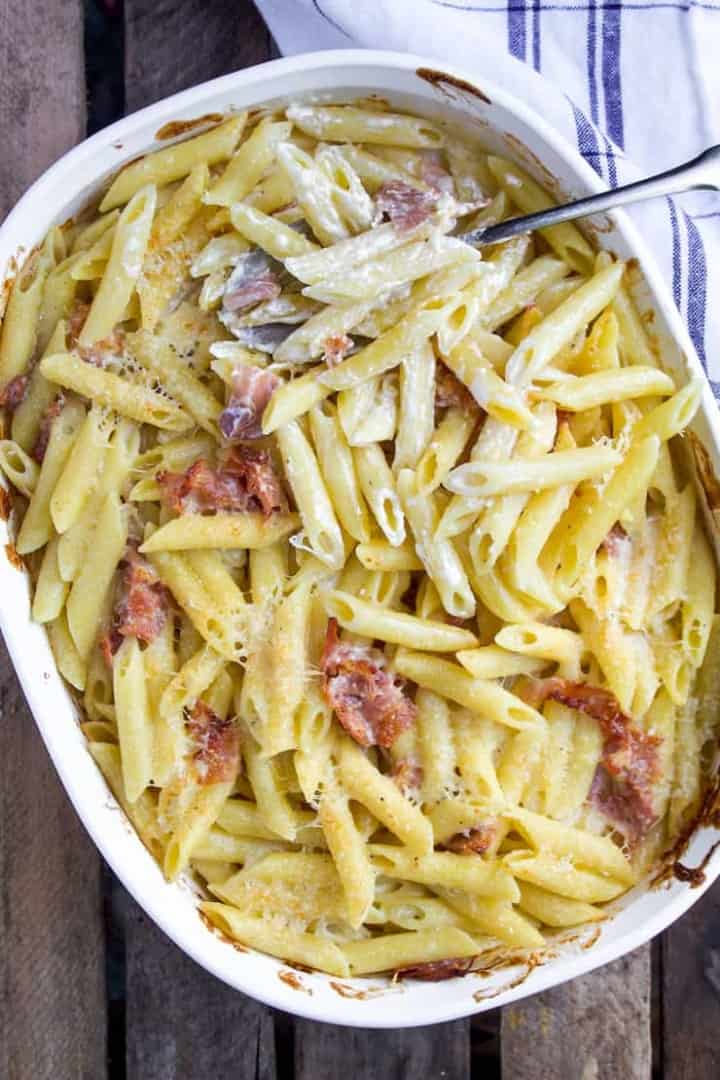 Penne With Prosciutto And Parmesan Cream Recipe