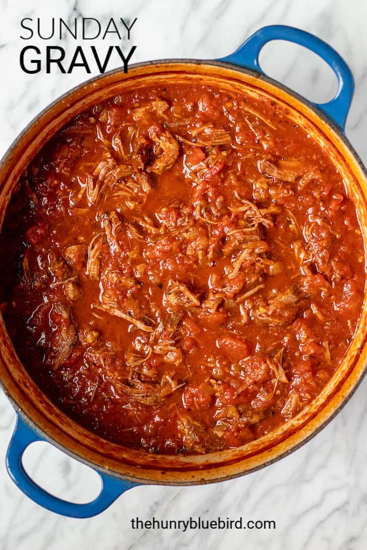 Sunday Gravy with Beef Short Ribs the hungry bluebird