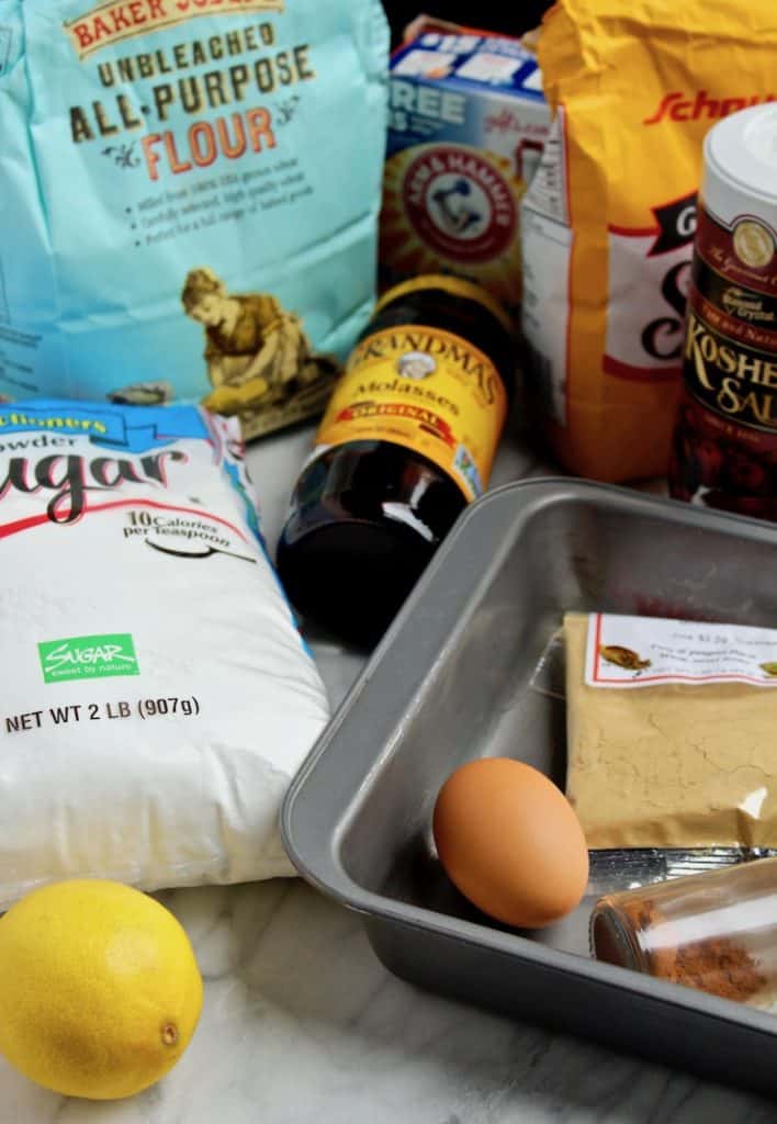 Gingerbread, photo of ingredients