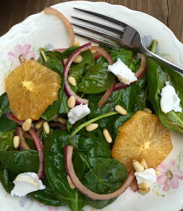 Winter Spinach Salad