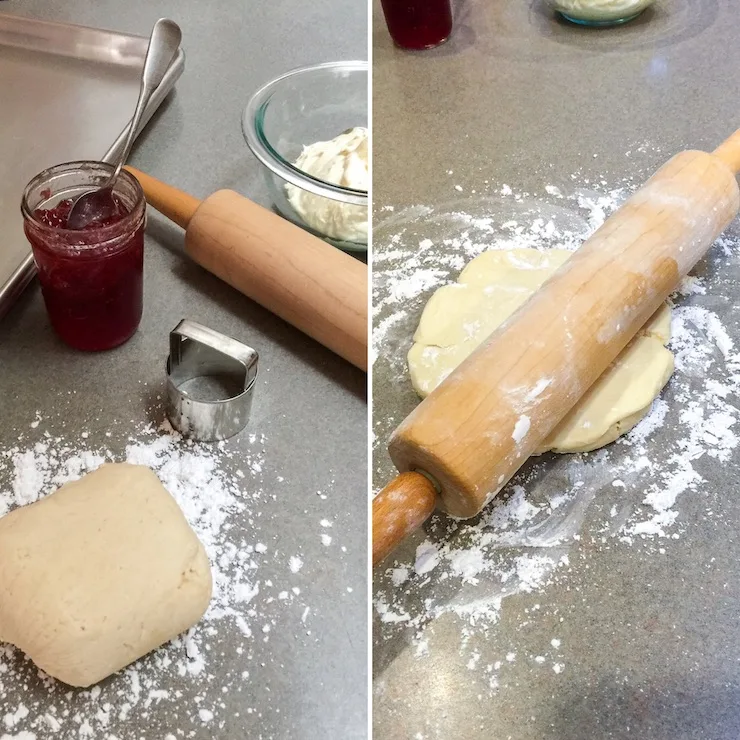 Rolling out dough