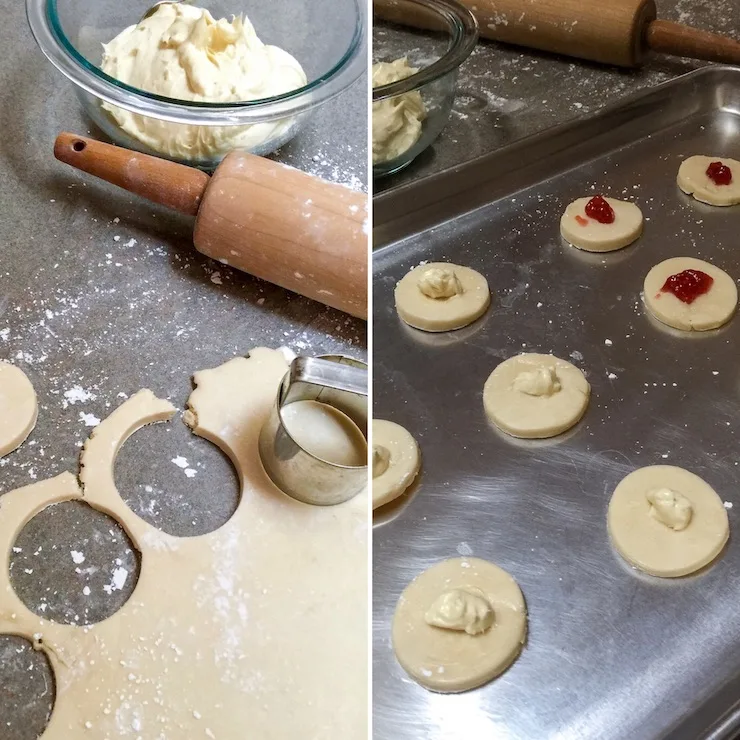 Cutting and filling cookies
