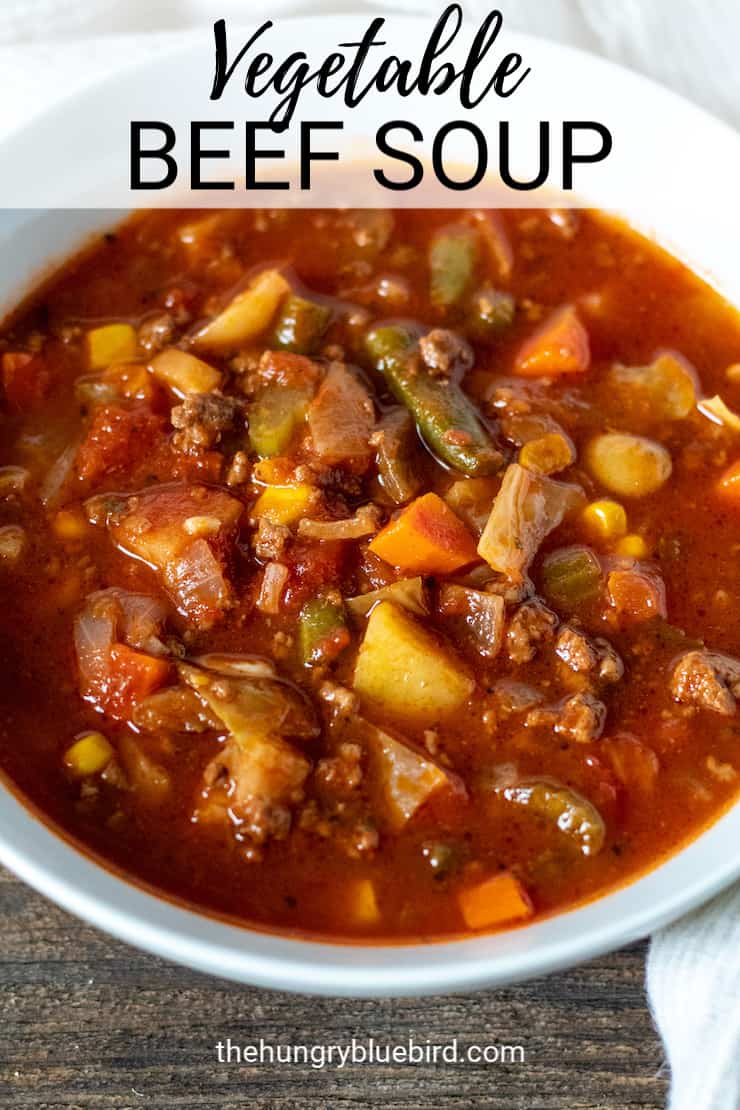 Vegetable Beef Soup - the hungry bluebird