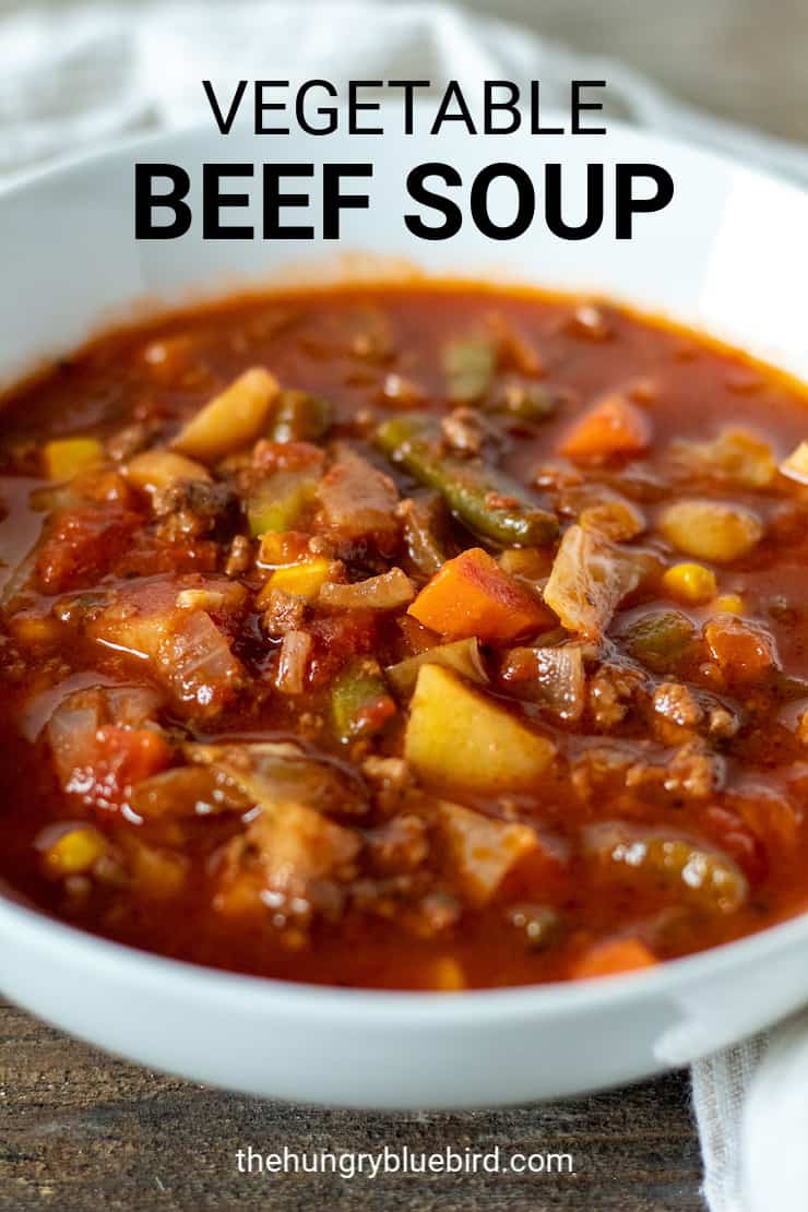 Vegetable Beef Soup - the hungry bluebird