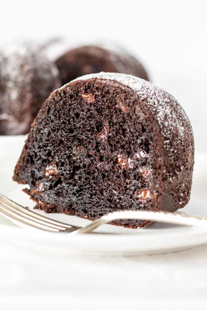 Easy Triple Chocolate Bundt Cake - the hungry bluebird