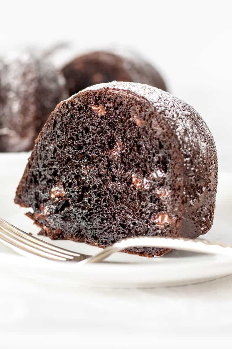 Easy Triple Chocolate Bundt Cake - the hungry bluebird