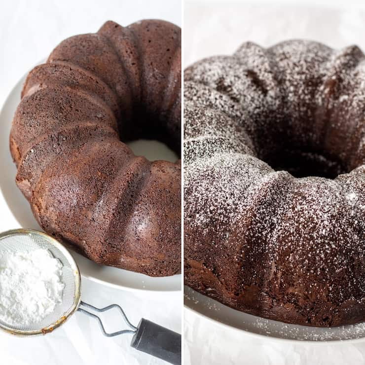 Easy Triple Chocolate Bundt Cake - the hungry bluebird