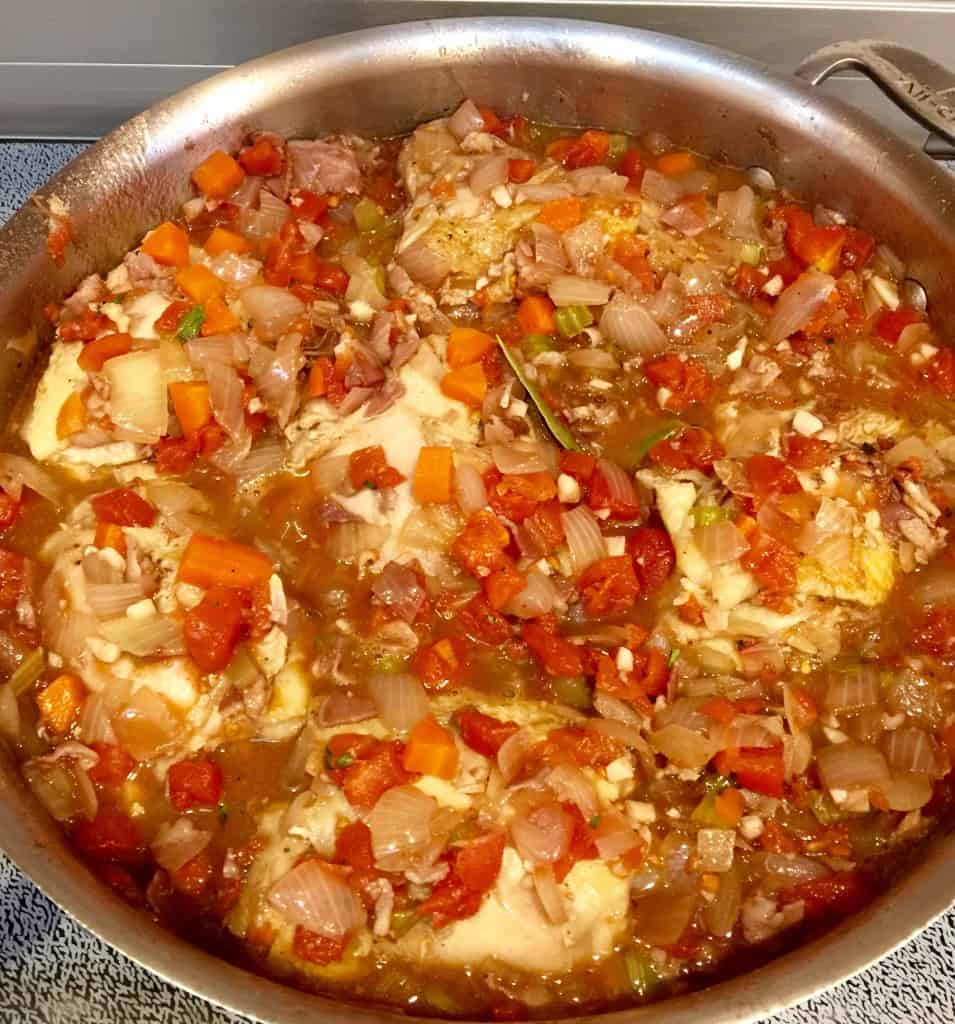 Chicken Braised with Pancetta and Tomatoes