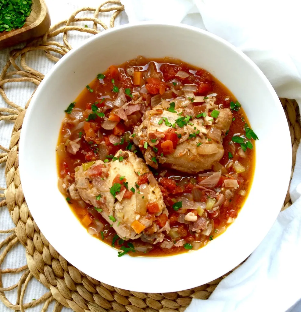 Chicken Braised with Pancetta and Tomatoes