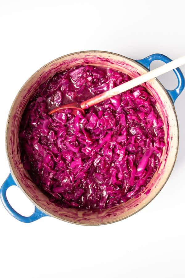 Braised Red Cabbage with Grape Jelly - the hungry bluebird