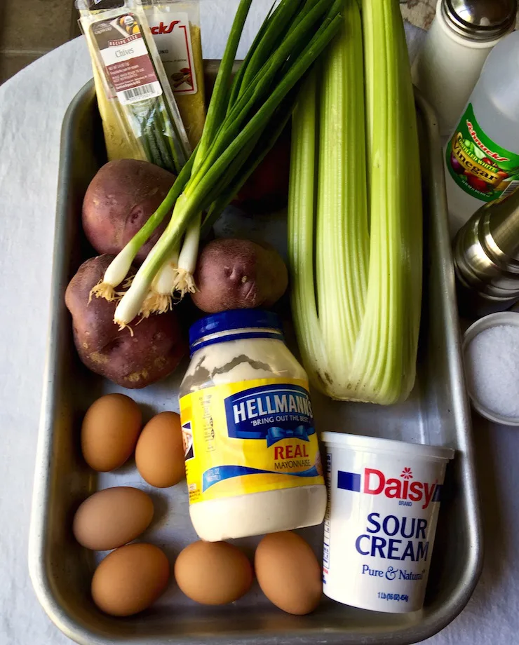 Honey's Potato Salad, ingredients photo.