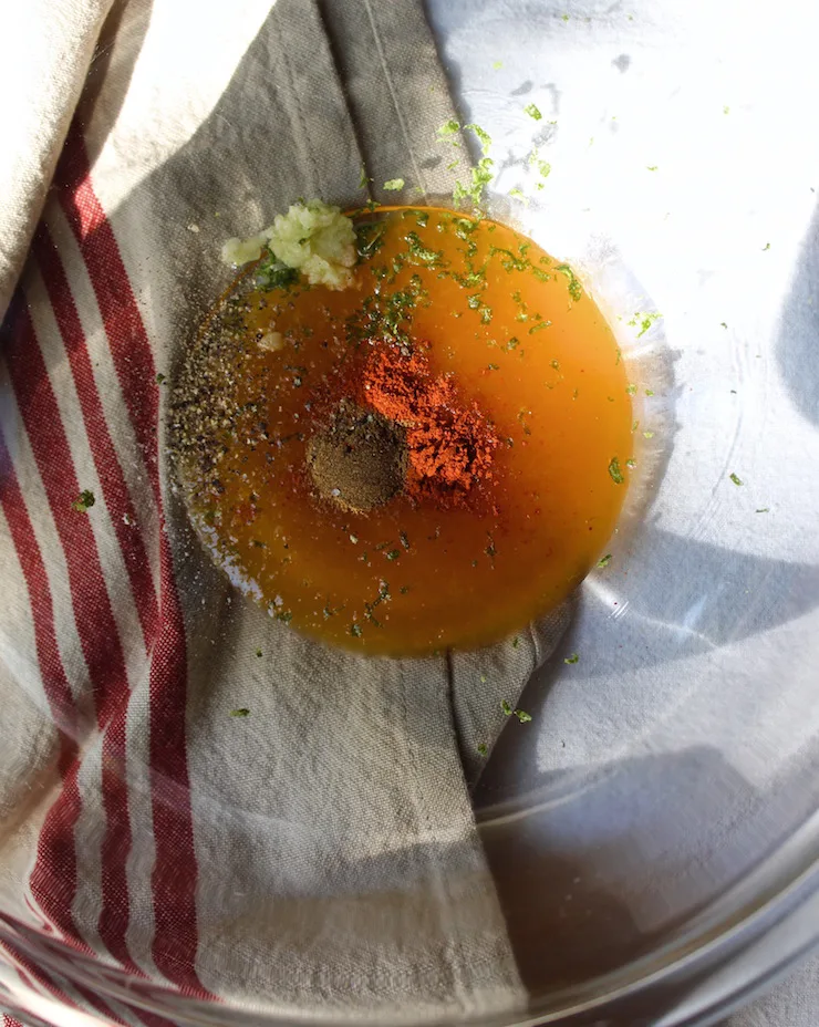 Glaze ingredients in mixing bowl.