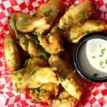 Wings with blue cheese