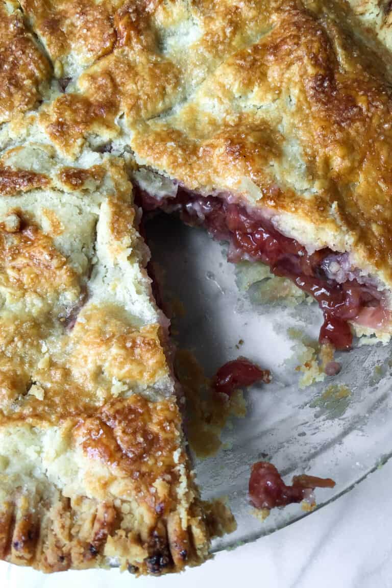 Homemade Cherry Pie with Fresh or Canned Tart Cherries