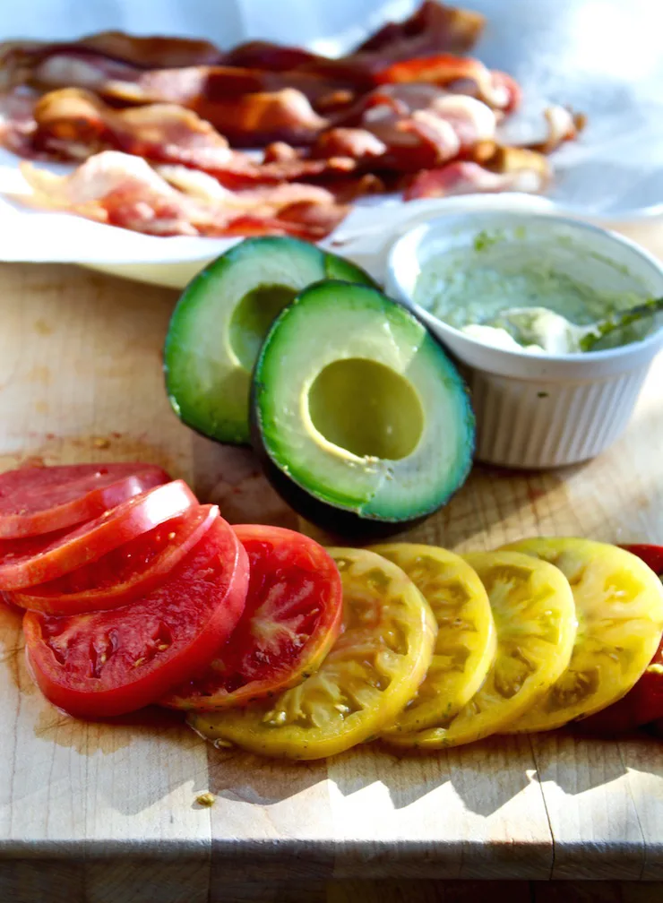 BLT's with Avocado and Pesto Mayonnaise Ingredients