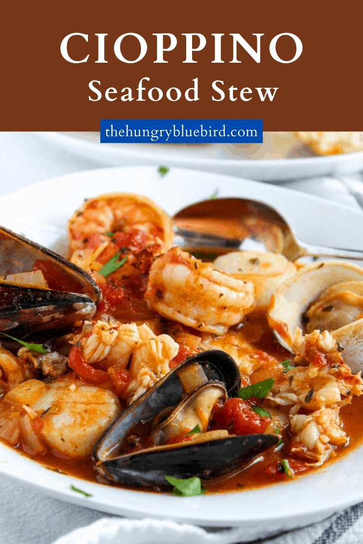 Classic Cioppino Seafood Stew - the hungry bluebird