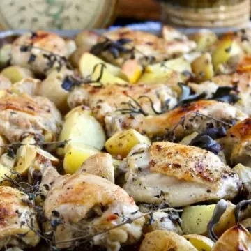 Sheet Pan Chicken, Potatoes and Herbs Recipe - one pan convenience