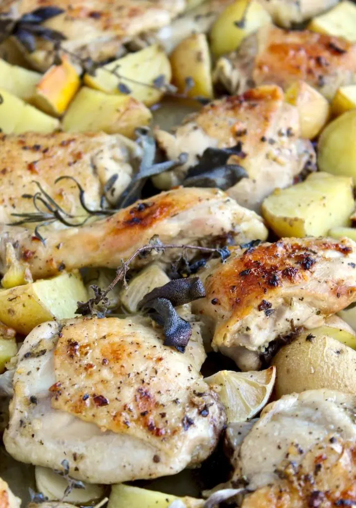 Sheet Pan Chicken, Potatoes and Herbs