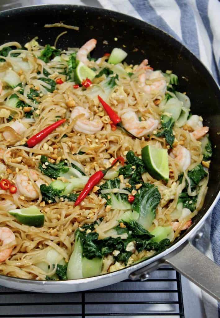 Recipe: Shrimp Pad See Ew with stir fried noodles, shrimp, soy sauce