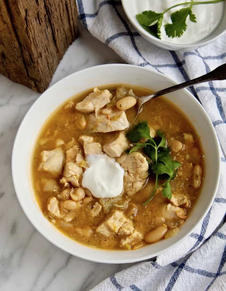 White Christmas Chili Recipe with Chicken and White Beans