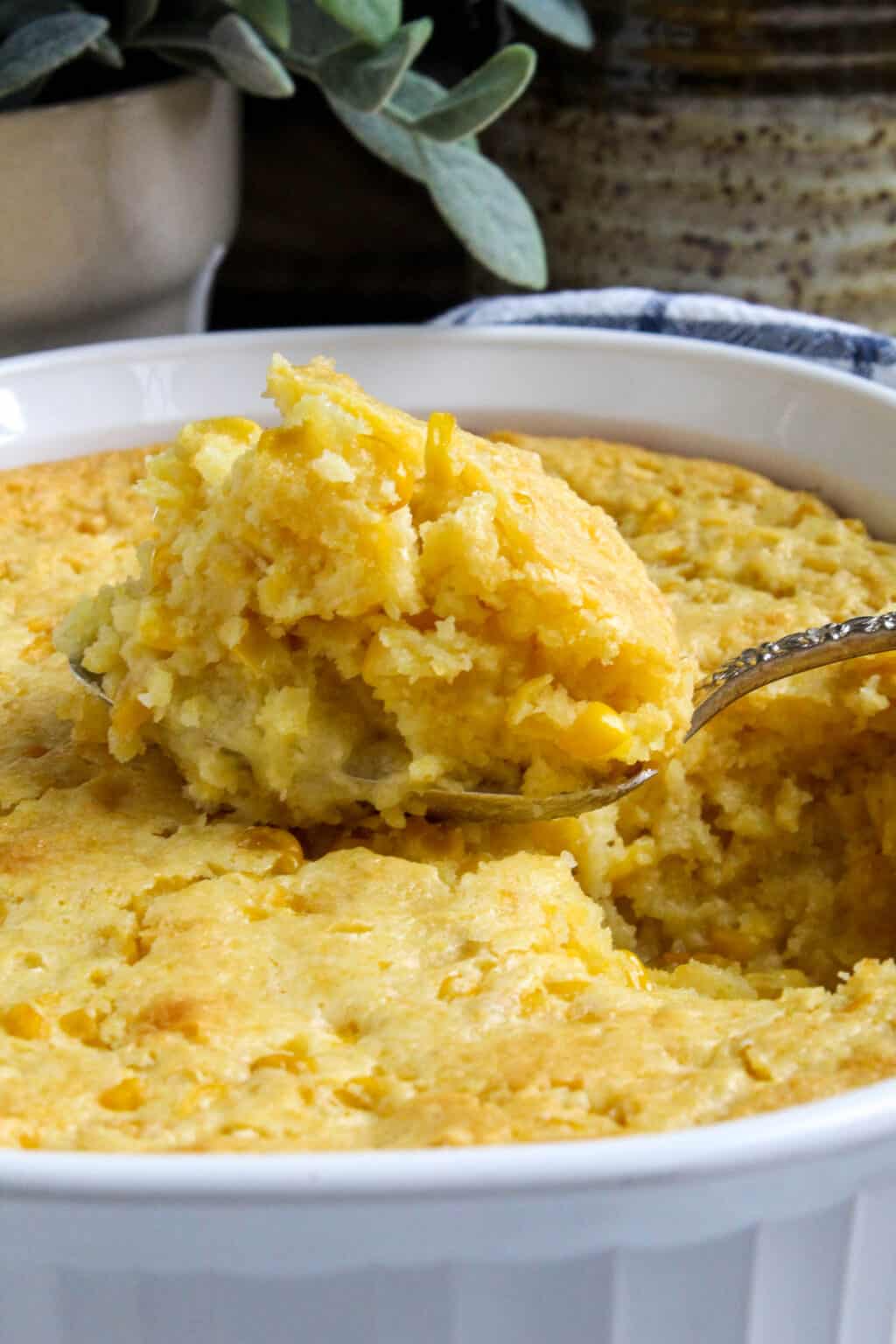 Corn Soufflé Recipe (Easy Corn Casserole) - the hungry bluebird