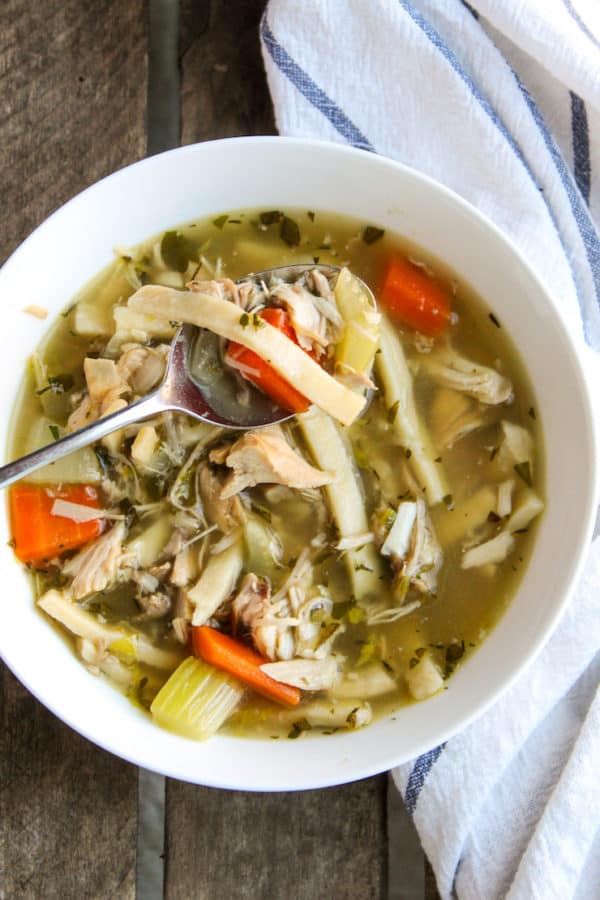 Leftover Turkey Noodle Soup Recipe - the hungry bluebird