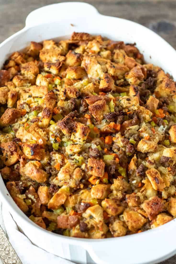 Old-Fashioned Bread Stuffing with Sausage Recipe