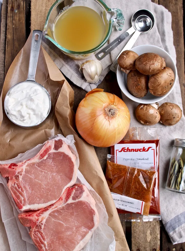 Creamy Cajun Pork Chops photo of ingredients