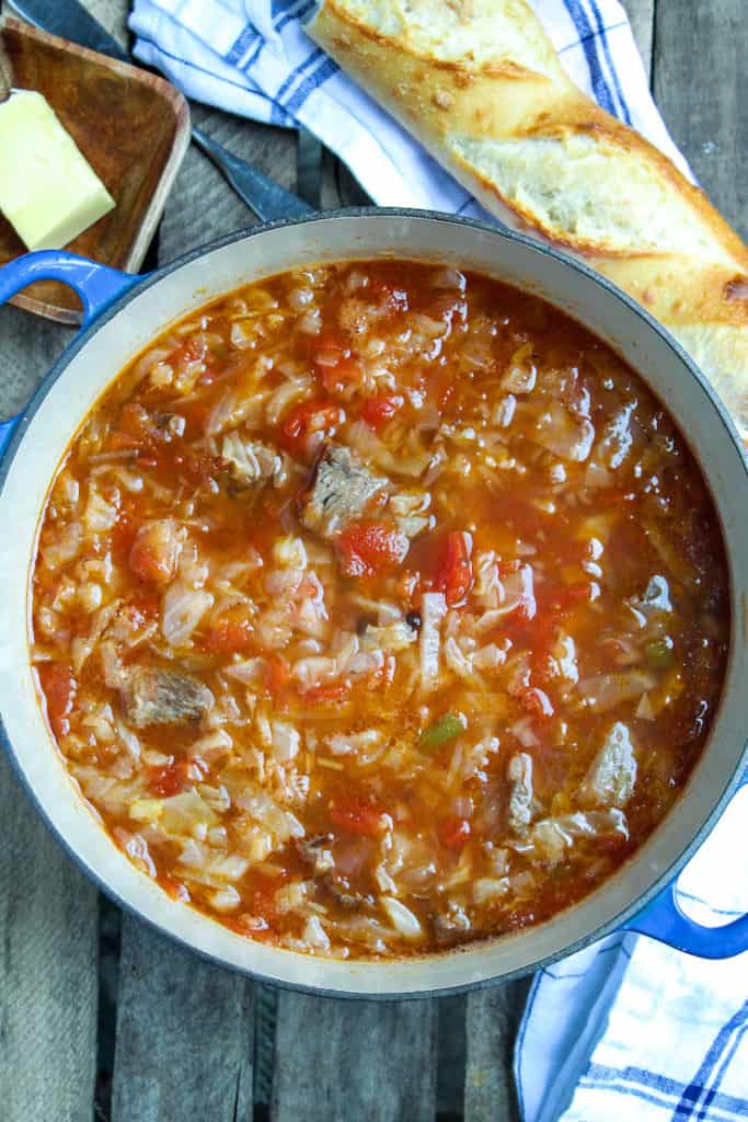 SweetandSour Beef Cabbage Soup Recipe with Short Ribs