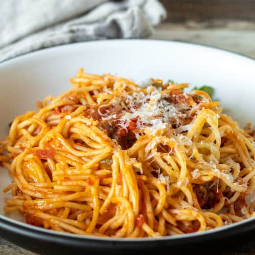 Granddad's Italian Baked Spaghetti Recipe - the hungry bluebird