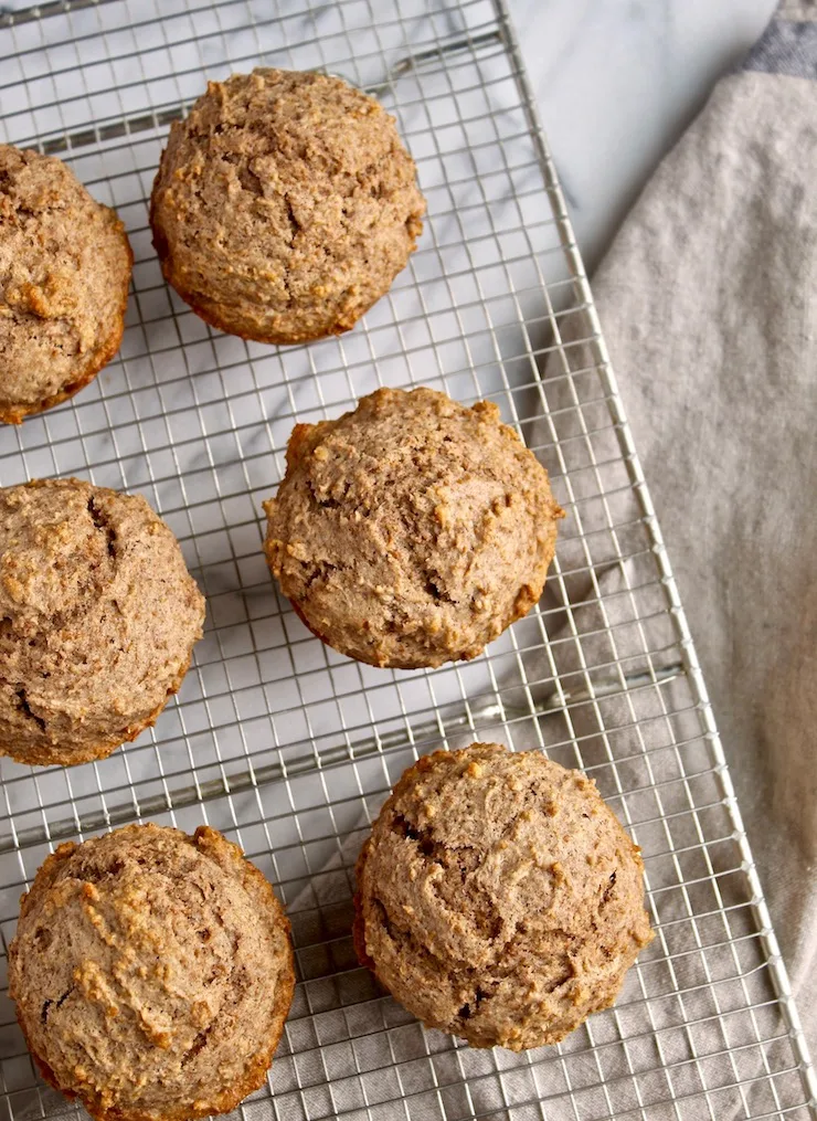 Classic Bran Muffins, on cooling rack.