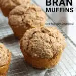 Bran Muffins pin for Pinterest with text.