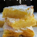 Lemon Squares, pin for Pinterest of stacked bars with text.