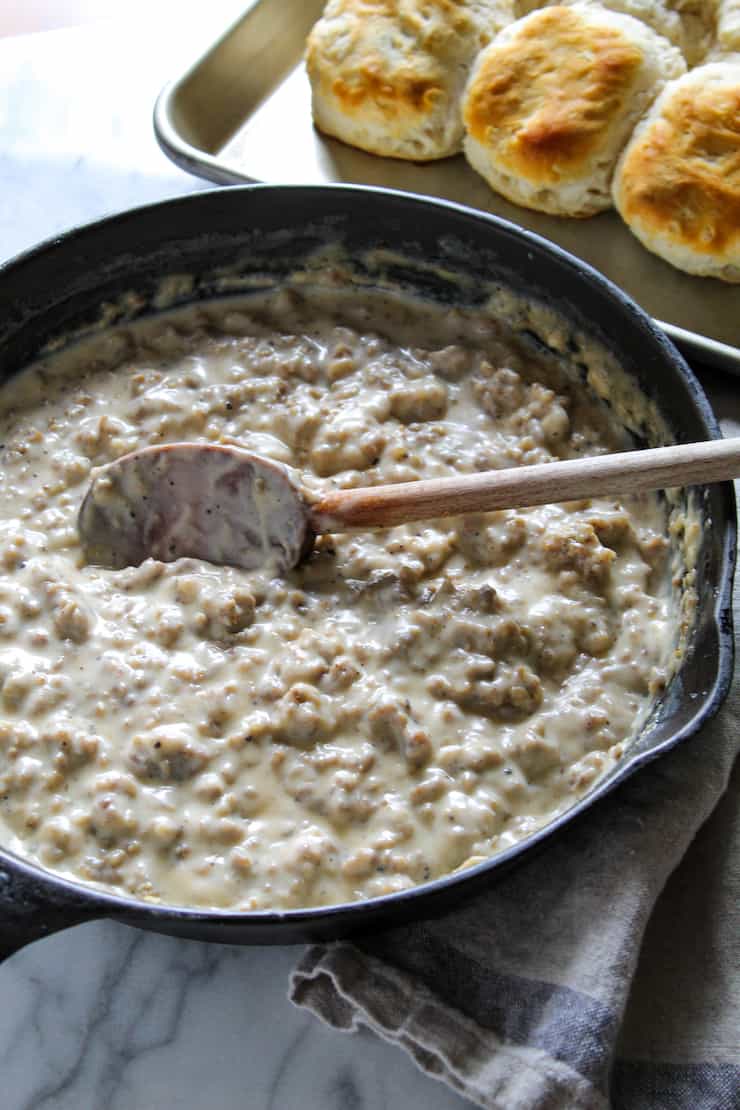 Easy Homemade Sausage Gravy and Biscuits Recipe