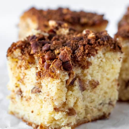 Sour Cream Coffee Cake With Pecan Brown Sugar Streusal Topping