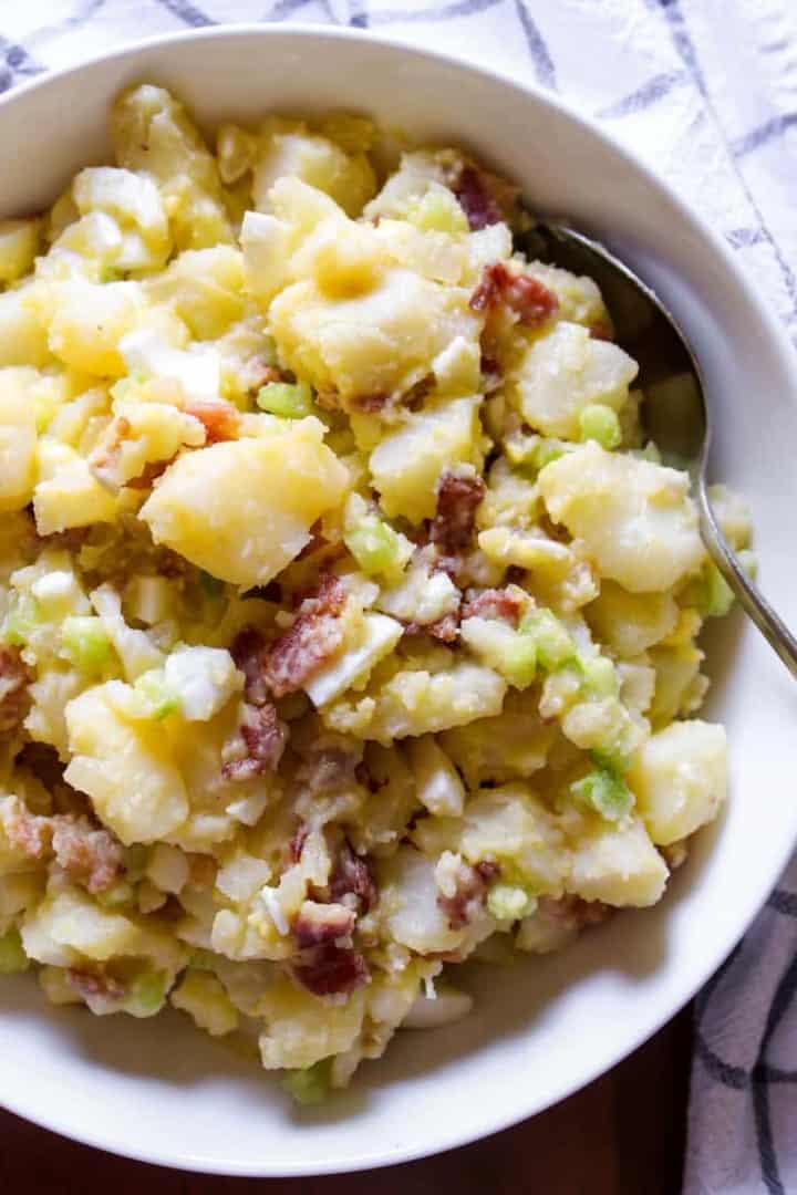 German Potato Salad {authentic recipe with pickle juice}