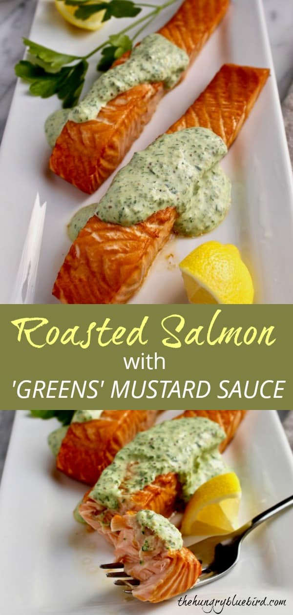 Roasted Salmon with 'Greens' Mustard Sauce Recipe