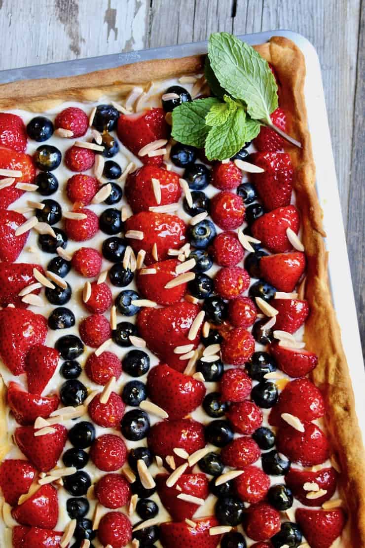 Red, White & Blue Fruit Pizza Recipe