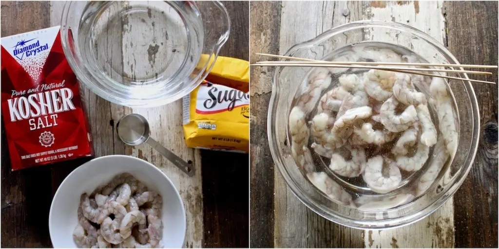 Brining shrimp 2 photo collage