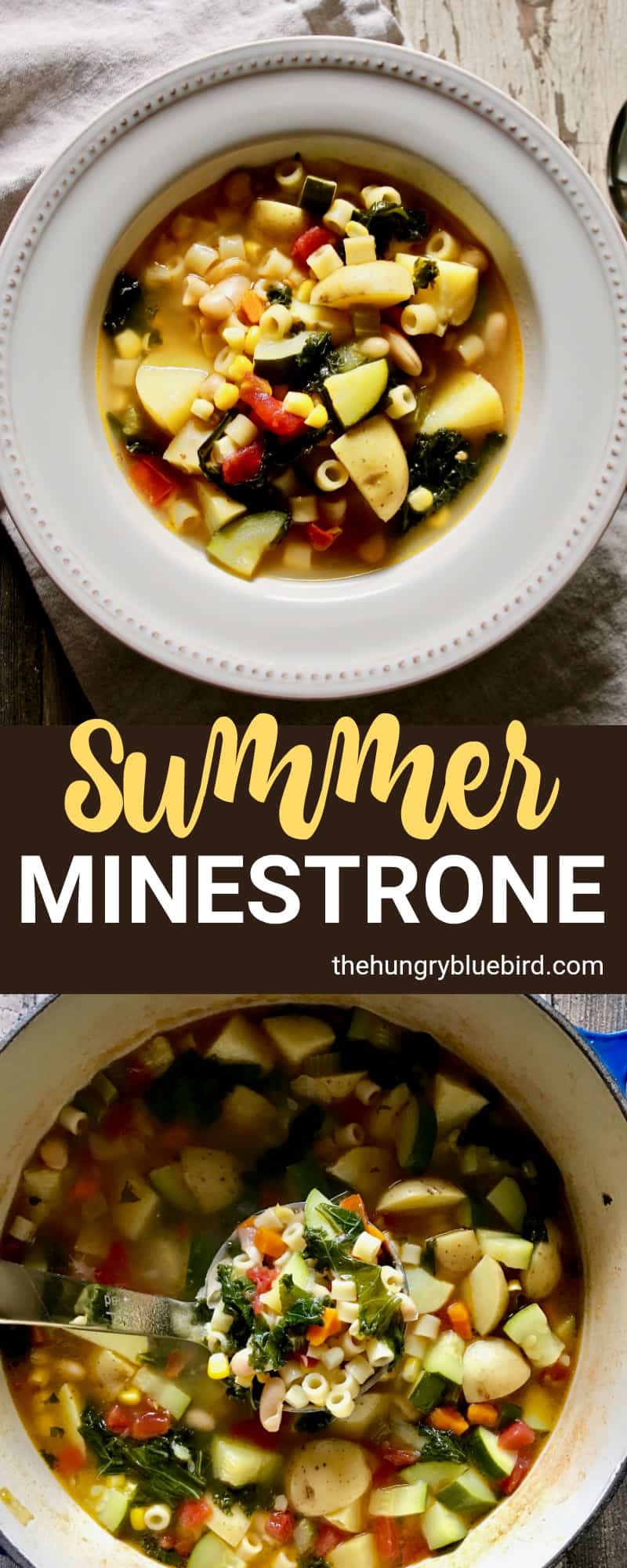 Summer Minestrone Soup Recipe - The Hungry Bluebird