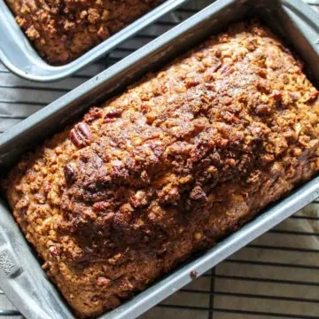 Loaves cooling in pans.