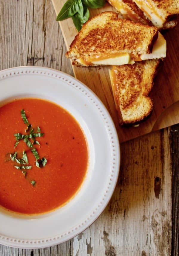 Roasted Fresh Tomato Bisque {Seasonal Tomatoes + Cream + Basil}