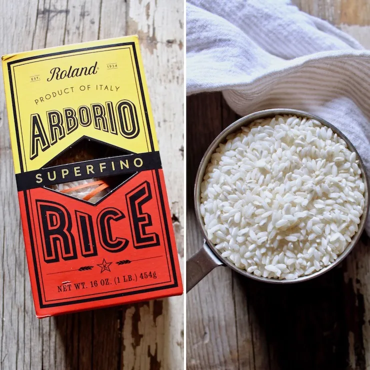 Arborio rice close up