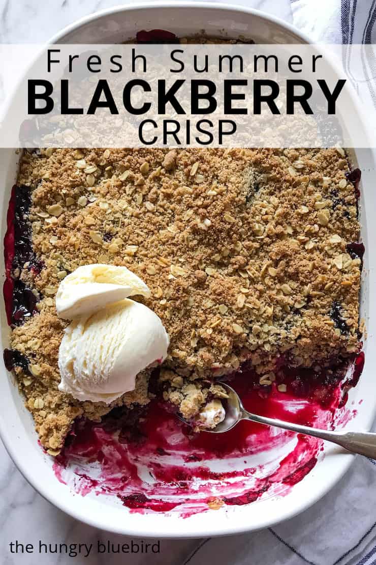 Fresh Summer Blackberry Crisp Recipe - the hungry bluebird