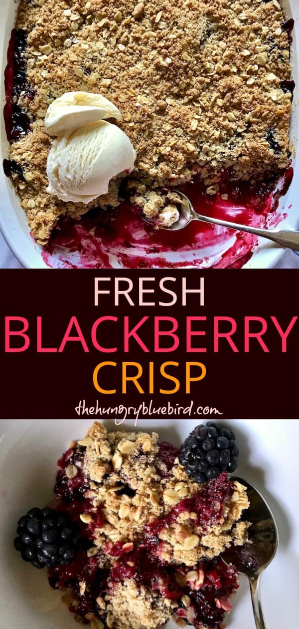 Fresh Summer Blackberry Crisp Recipe - the hungry bluebird