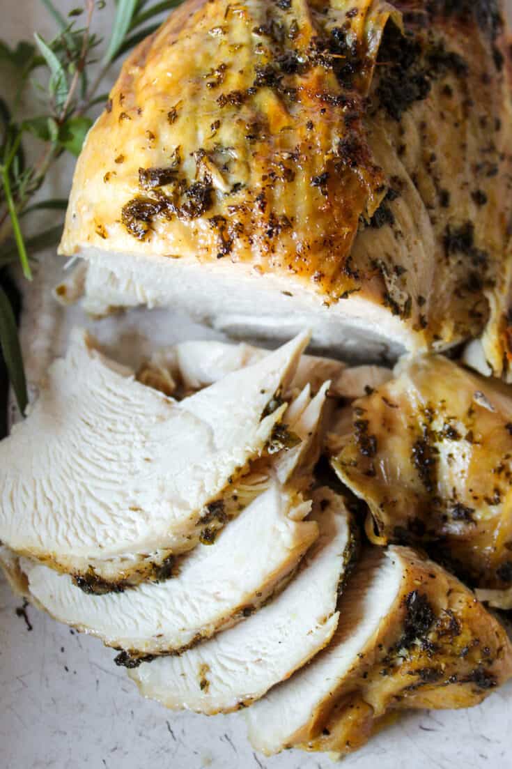 Herb Butter Instant Pot Turkey Breast - The Hungry Bluebird