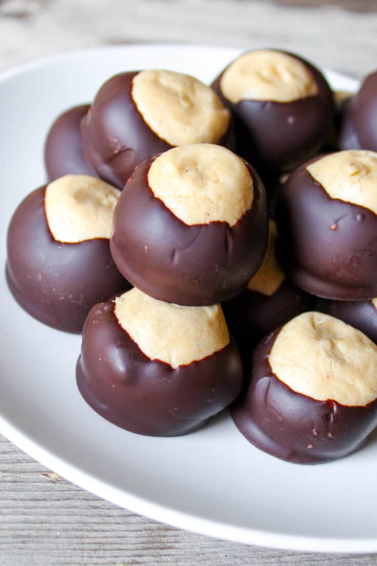 Classic Peanut Butter Buckeyes Recipe The Hungry Bluebird