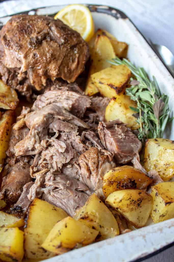 Greek Instant Pot Leg of Lamb The Hungry Bluebird